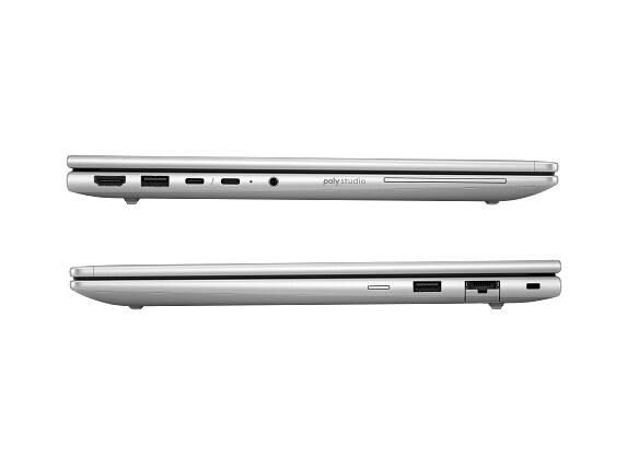 Left. HP - HP EliteBook Laptop Computer 14" WUXGA Touch Screen Intel Core Ultra 7 32 GB - Pike silver aluminum.