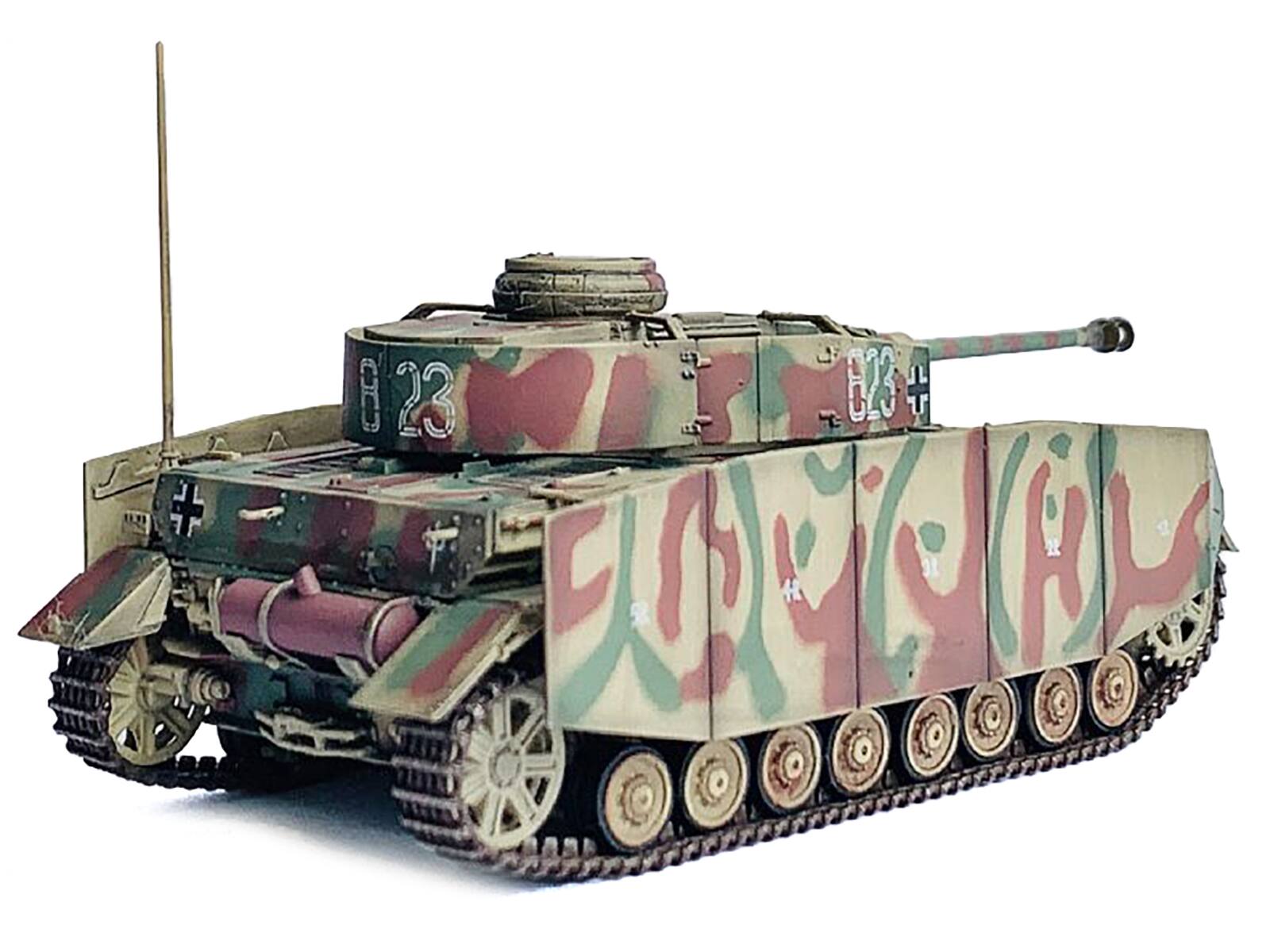 Alt View 2. Dragon Models - Germany Pz.Kpfw.IV Ausf.H with Schurzen Tank #823 "2.Pz.Div., Normandy" "NEO Dragon Armor" 1/72 Plastic by Dragon Models.
