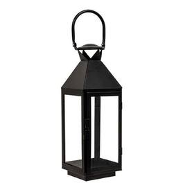 BreeBe - Iron & Glass Lantern - Black