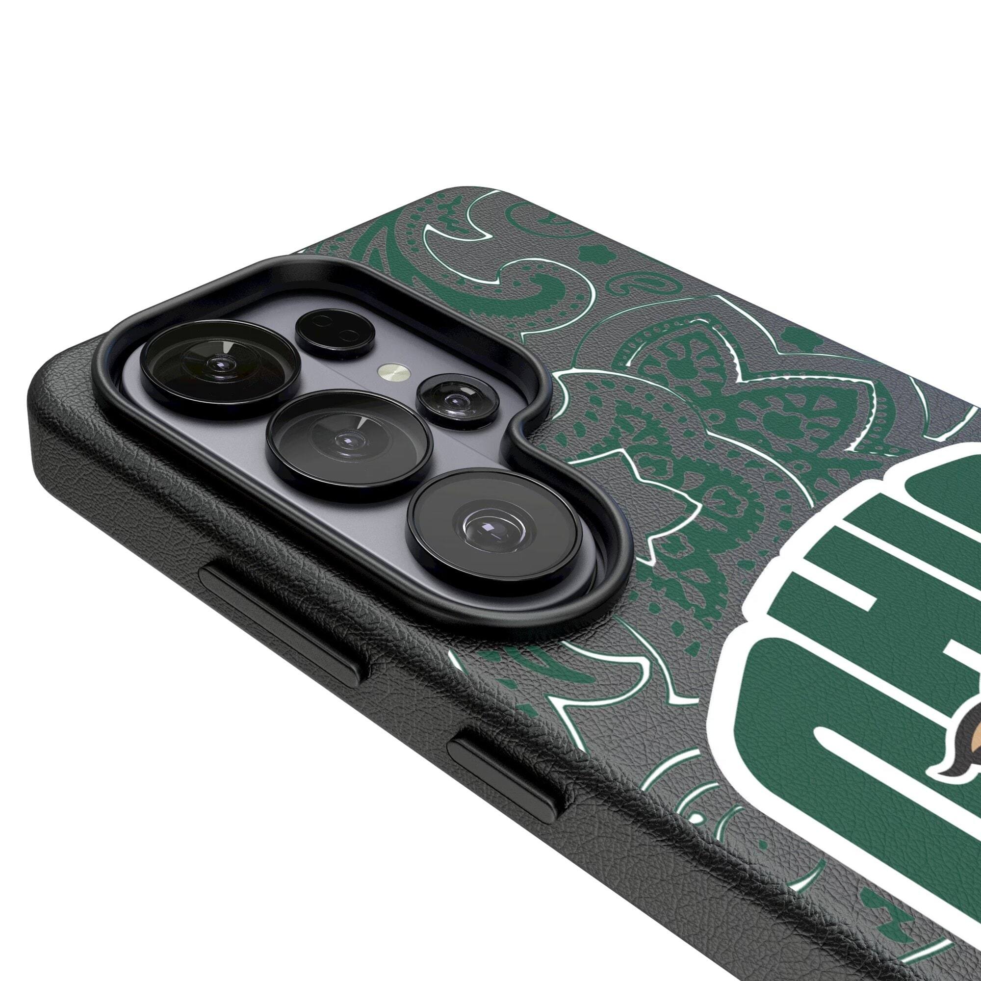 Alt View 2. Keyscaper - Ohio Bobcats Paisley Galaxy Magnetic Bump Case - S24 Ultra - Black.