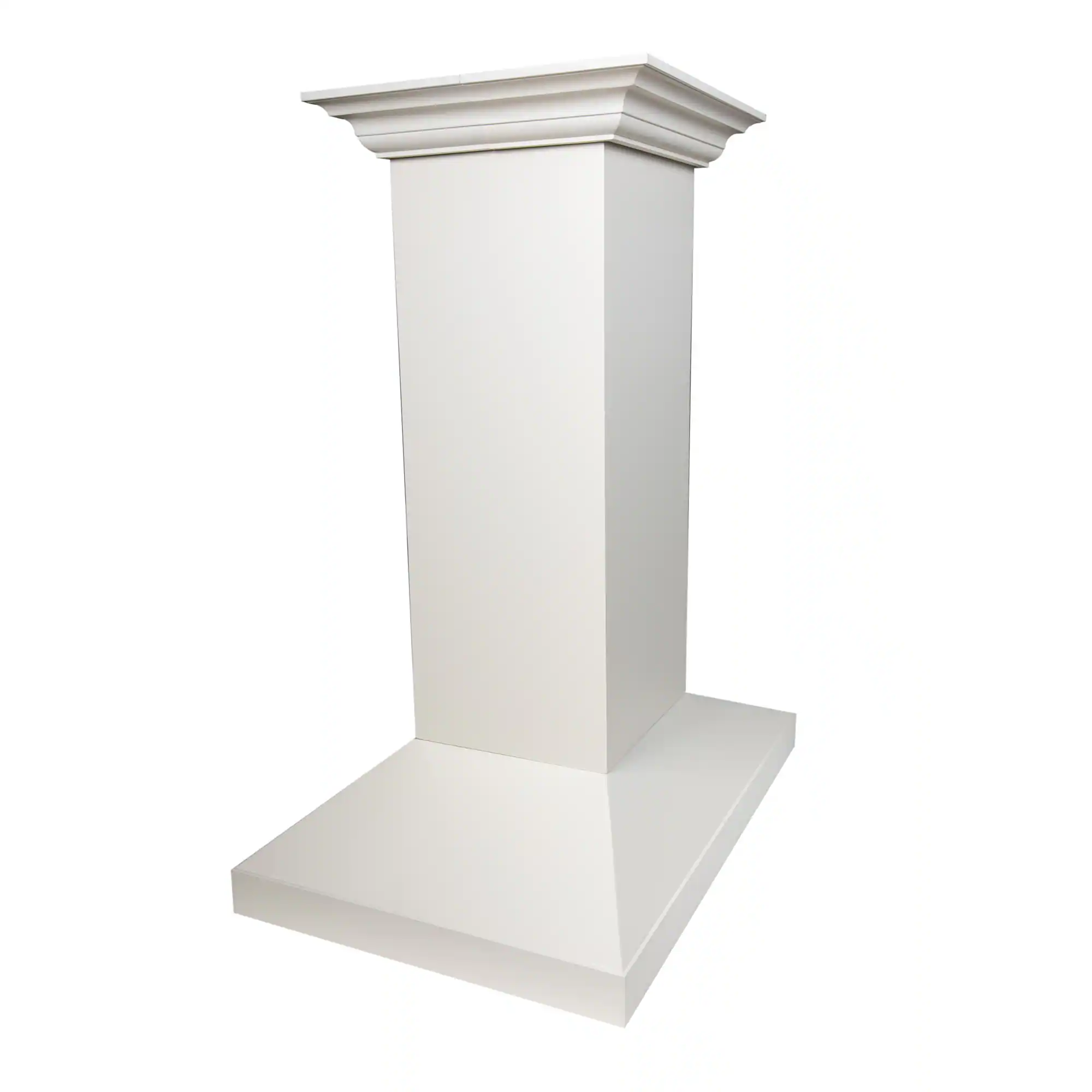 Front. ZLINE - ZLINE 36 in. Convertible Vent Wooden Island Mount Range Hood in Cottage White - Cottage White.