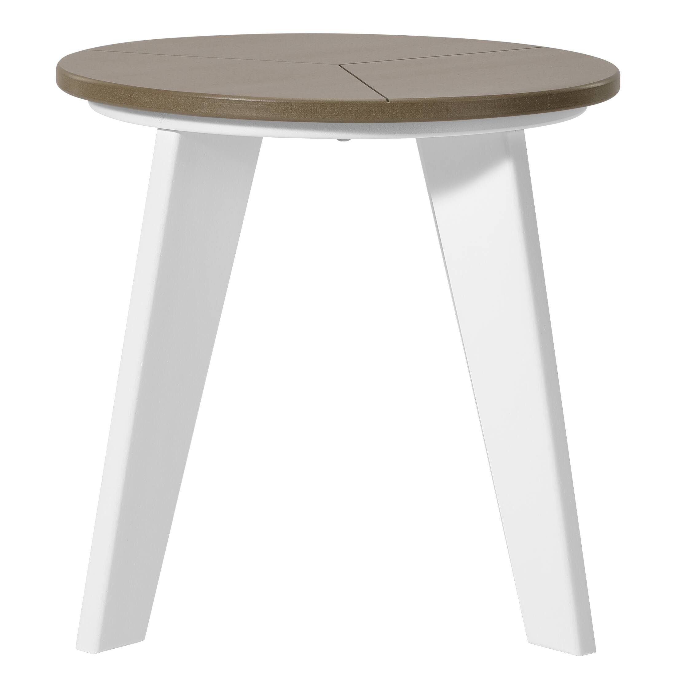 Alt View 2. WestinTrends - WestinTrends Pacifica 3-Piece Outdoor HDPE Conversation Set with Deep Seating Chairs and Round Side Table - White/Weathered Wood.