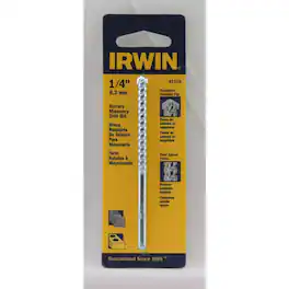 Irwin - 1/4 X 4 L Carbide Tipped Rotary Drill Bit Straight Shank 1 pc