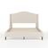 Alt View 18. Martha Stewart - Amelia Faux Linen Upholstered Full Size Platform Bed with Curved Headboard - Beige Fabric/Walnut Legs.