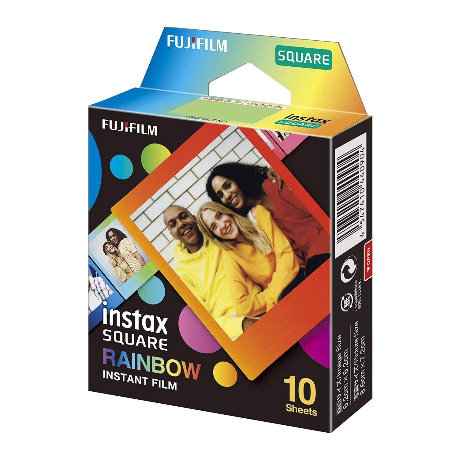 FUJIFILM SQUARE  
instax SQUARE  
RAINBOW  
INSTANT FILM  
10 Sheets  

Size: 6.2cm x 6.2cm  
Picture: 8.6cm x 7cm  

FUJIFILM  
instax SQUARE  
RAINBOW  
INSTANT FILM  

10 Sheets  

Size: 6.2cm x 6.2cm  
Picture: 8.6cm x 7cm  

FUJIFILM  
instax SQUARE  
RAINBOW  
INSTANT FILM  

10 Sheets  

Size: 6.2cm x 6.2cm  
Picture: 8.6cm x 7cm  

FUJIFILM  
instax SQUARE  
RAINBOW  
INSTANT FILM  

10 Sheets  

Size: 6.2cm x 6.2cm  
Picture: 8.6cm x 7cm  

FUJIFILM  
instax SQUARE  
RAINBOW  
INSTANT FILM  

10 Sheets  

Size: 6.2cm x 6.2cm  
Picture: 8.6cm x 7cm  

FUJIFILM  
instax SQUARE  
