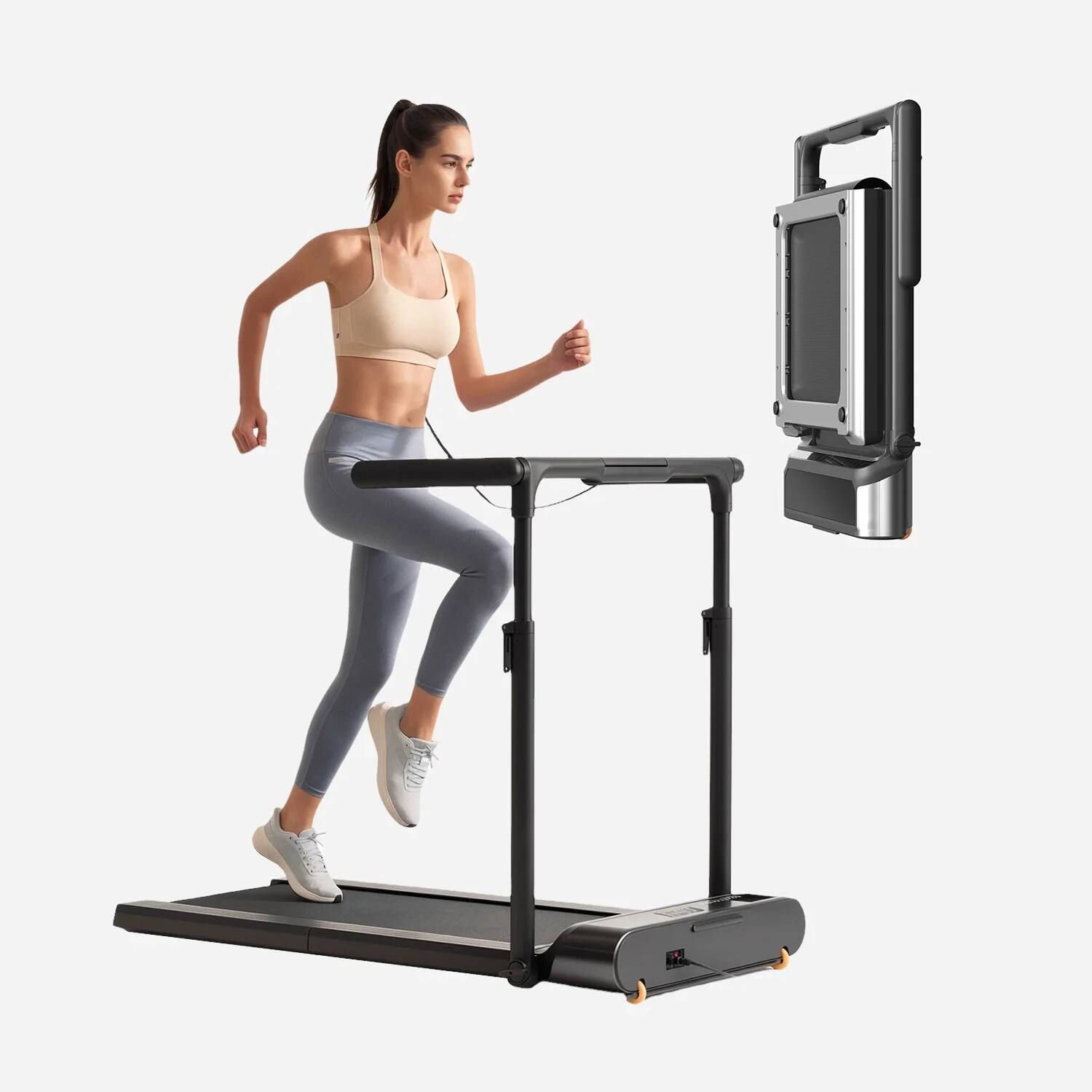 Alt View 2. WalkingPad - WALKINGPAD R3 HYBRID+ FOLDABLE TREADMILL - Black.