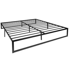 Alamont Home - 14 Inch Metal Platform Bed Frame - No Box Spring Needed with Steel Slat Support and Quick Lock Functionality - Black
