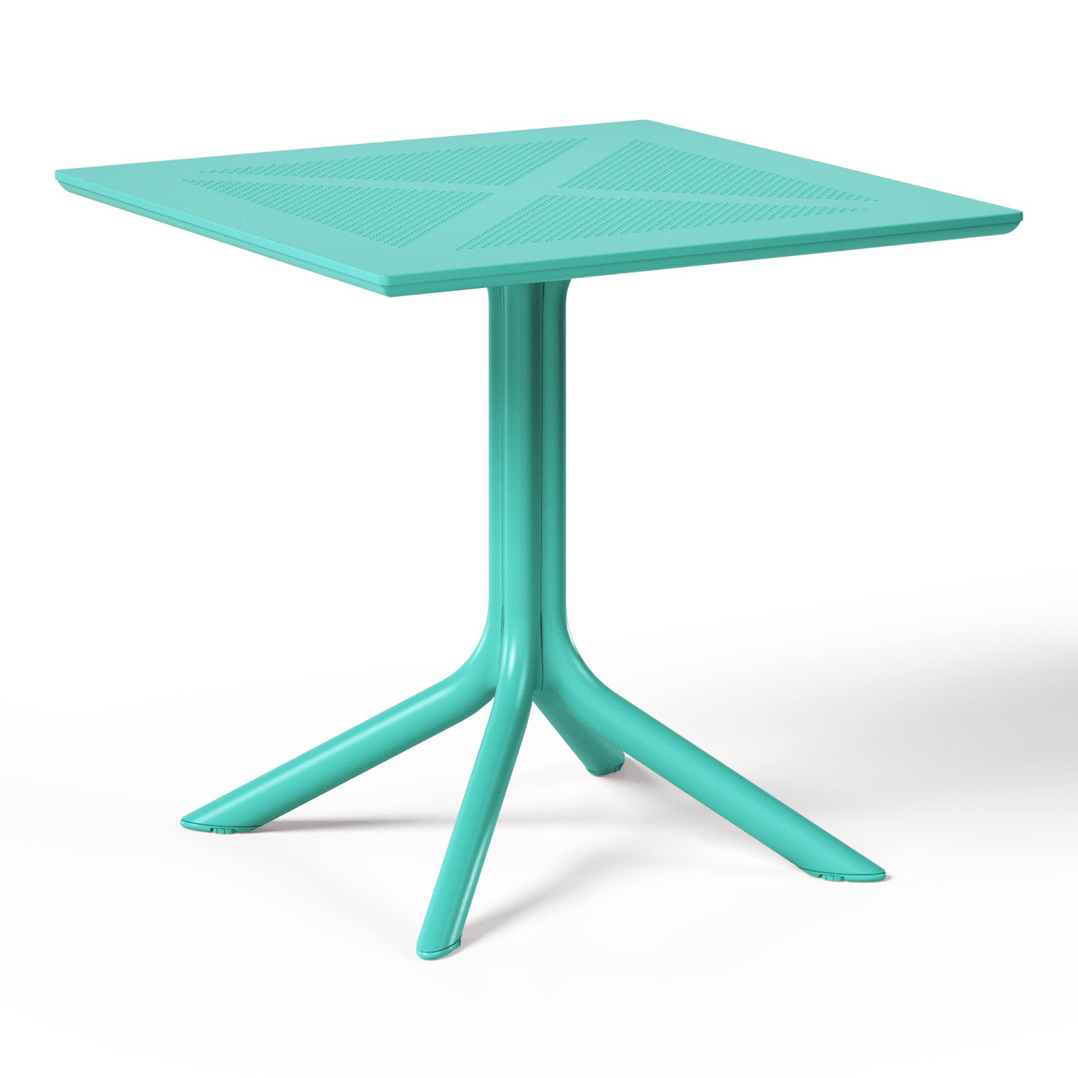 Alt View 1. WestinTrends - WestinTrends Playa 31.5" Square Plastic Outdoor Patio Dining Table for 4 - Turquoise.