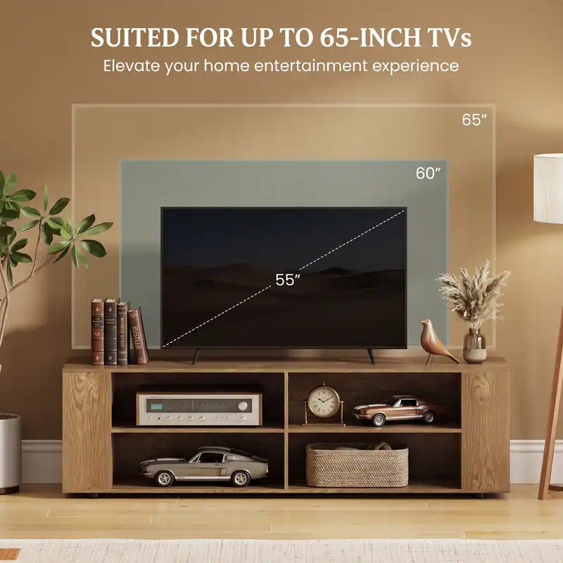 SUITED FOR UP TO 65-INCH TVs  
Elevate your home entertainment experience  

65"  
60"  
55"