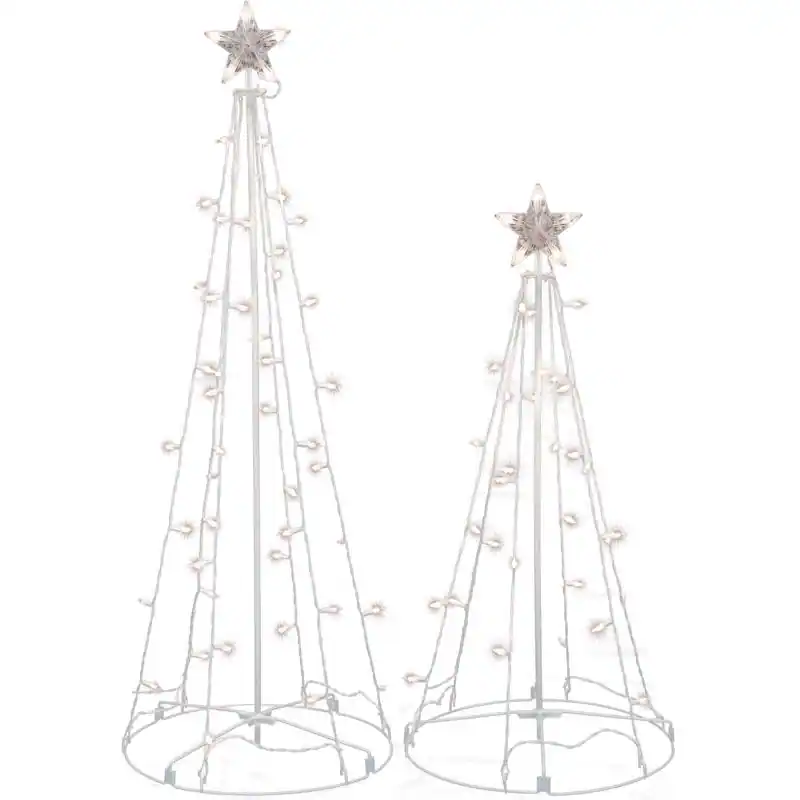 Celebrations - LED Cool String Light Tree 3 ft. and 4 ft. Yard Decor - White