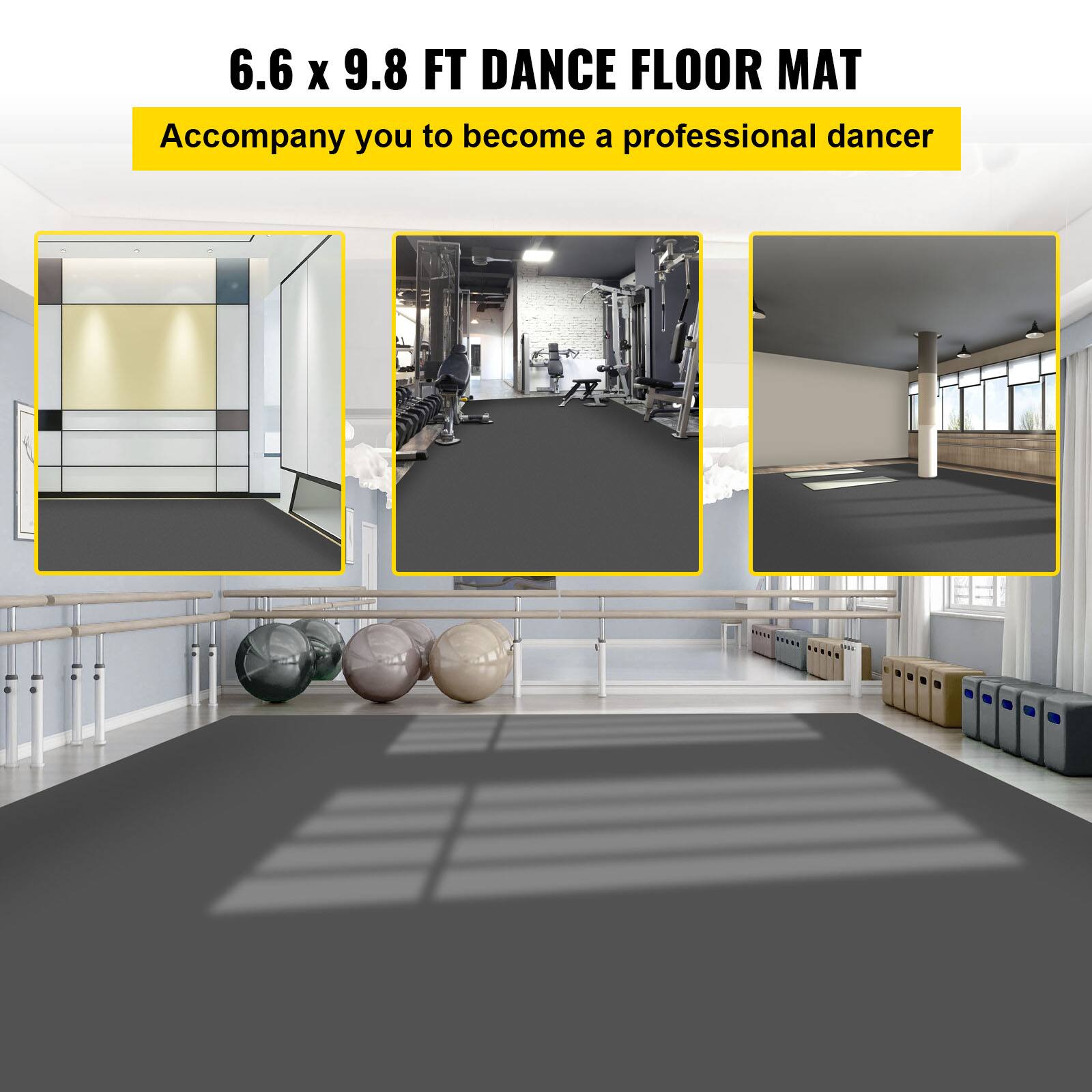6.6 x 9.8 FT DANCE FLOOR MAT  
Accompany you to become a professional dancer