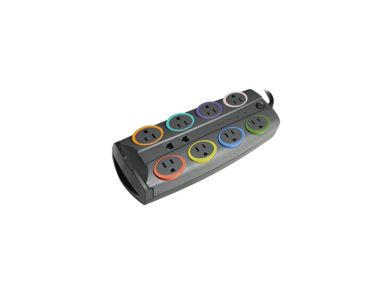 Alt View 1. Kensington - Kensington K62691NA 8 Feet 8 Outlets 3090 Joules Surge Protector - Black.