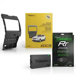 Maestro - ADS-MRR Interface Module + Dash kit and T-harness solution for 2015–2020 Ford Edge (all trims with 4.2" or 8" fa - Black