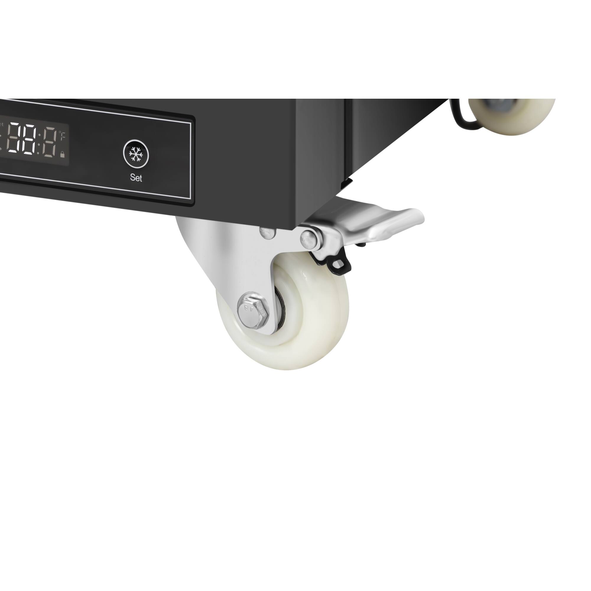 Alt View 7. Koolmore - 47 in. Commercial 2 Fully Glass Door Merchandiser Refrigerator, 30 Cu. Ft., ETL Listed in Black (KM-MDR-2FGD) - Black.