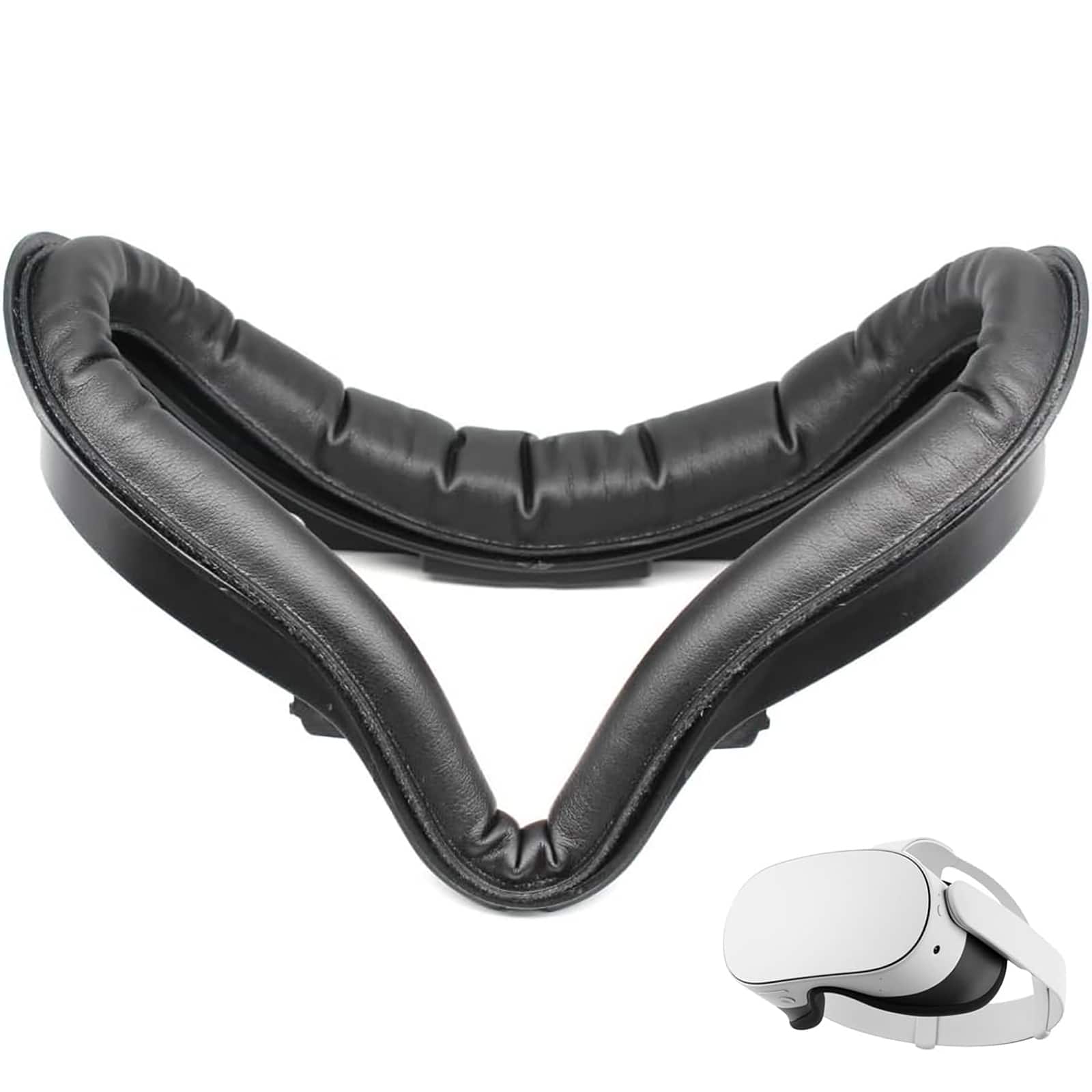 Chateau Abodes - VR Facial Interface & Face Cover Pad Sweat-Proof PU Foam Cushion Compatible with Quest 2