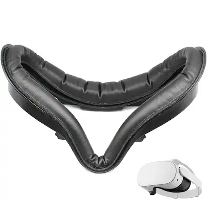 Front. Chateau Abodes - VR Facial Interface & Face Cover Pad Sweat-Proof PU Foam Cushion Compatible with Quest 2.