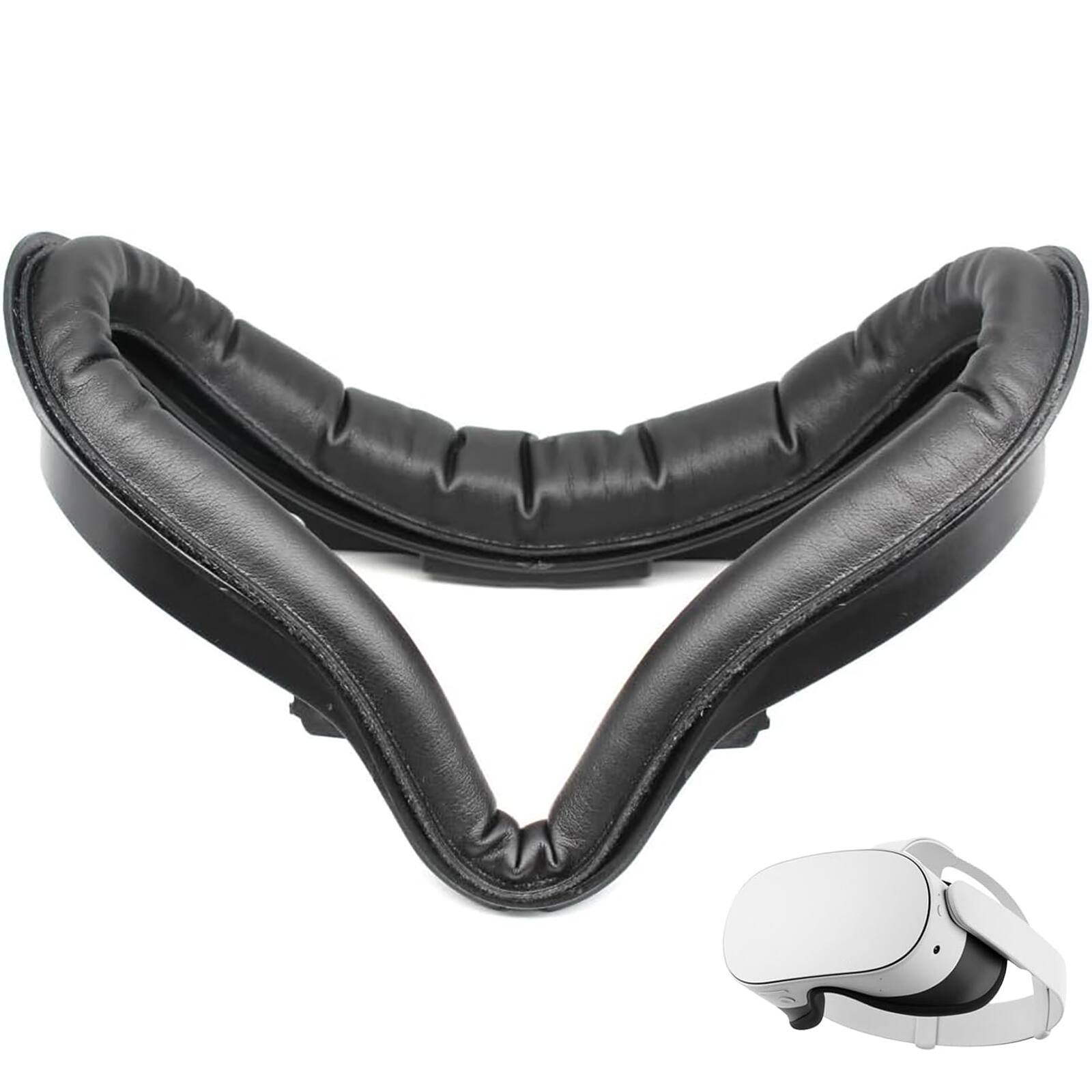 Front. Chateau Abodes - VR Facial Interface & Face Cover Pad Sweat-Proof PU Foam Cushion Compatible with Quest 2.