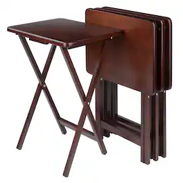 Winsome Wood - Alex 4-Pc Snack Tables - Walnut