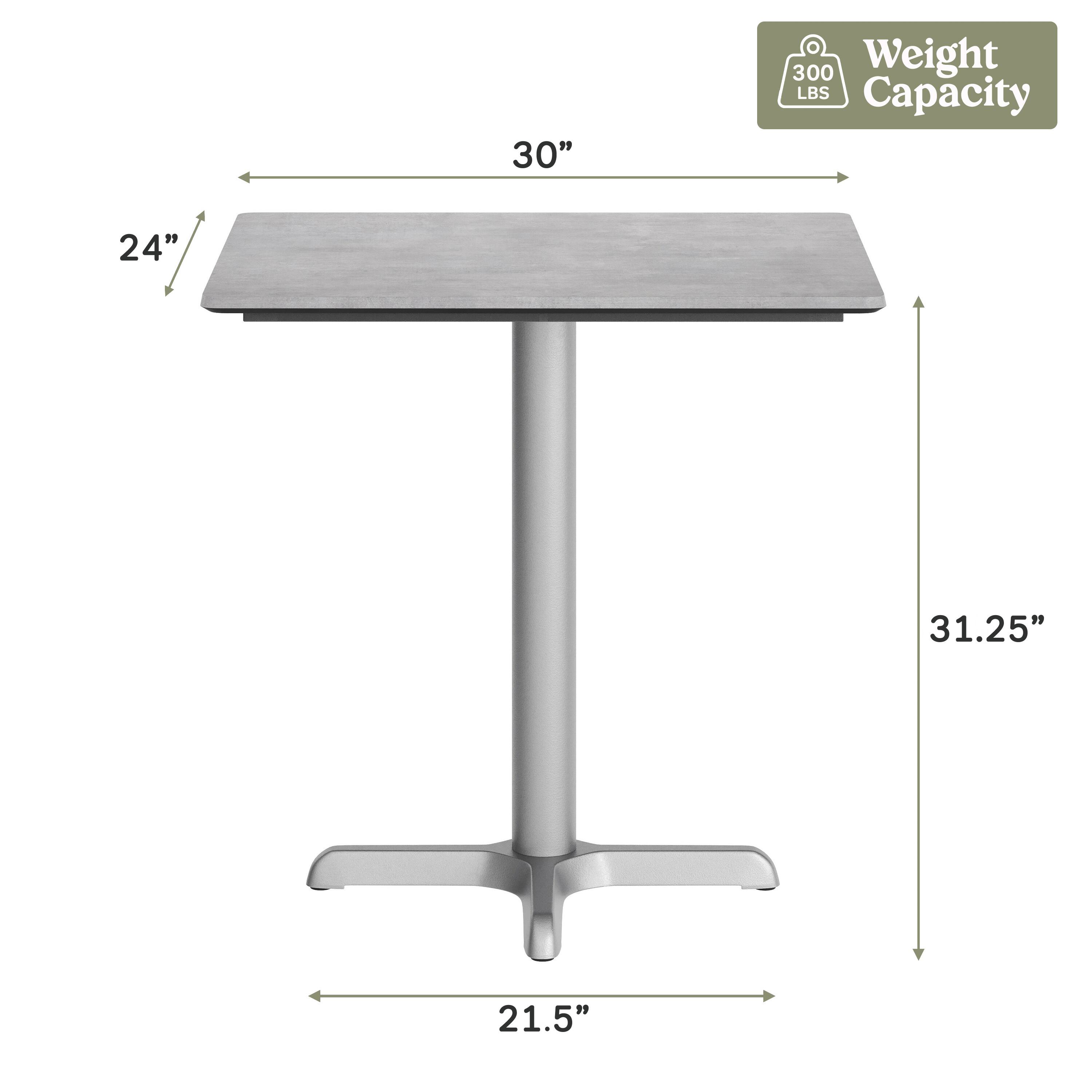 30"  
300 Weight LBS Capacity  
24"  
31.25"  
21.5"
