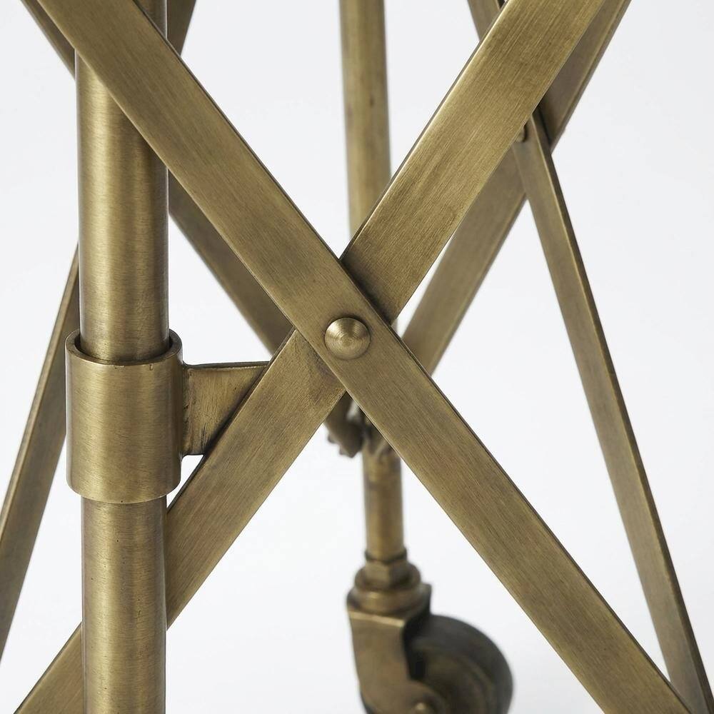 Alt View 1. Starlight Canyon Home - Round Industrial Side Table - Gold.