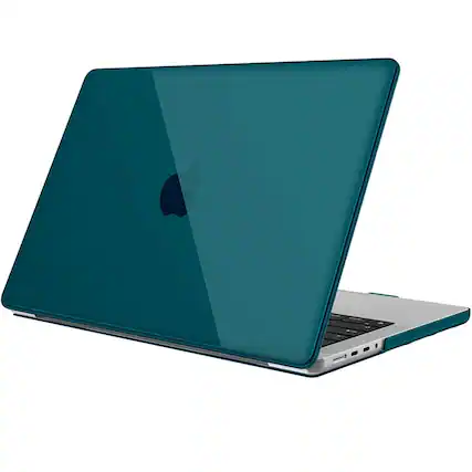 Front. Kitcheniva - Slim Hard Shell Case For MacBook Pro 14 Inch A3112 Laptop Crystal Dark Cyan - Crystal Dark Cyan.