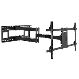 Mount-It! - Heavy-Duty Dual-Arm TV Wall Mount for 42–90″ Screens, 176 lb Capacity, Full-Motion with 36″ Extension - Black