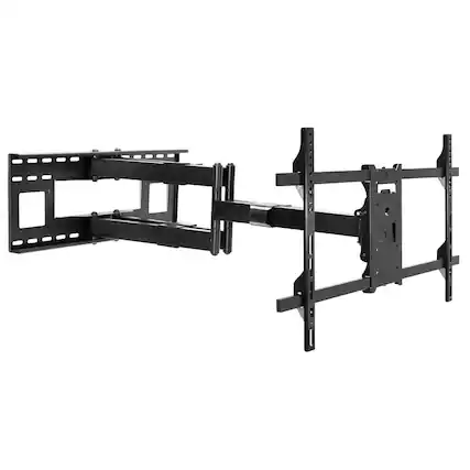 Front. Mount-It! - Heavy-Duty Dual-Arm TV Wall Mount for 42–90″ Screens, 176 lb Capacity, Full-Motion with 36″ Extension - Black.