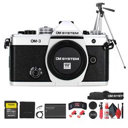 Bundle - OM System - OM-3 Mirrorless Camera Silver - Silver Starter