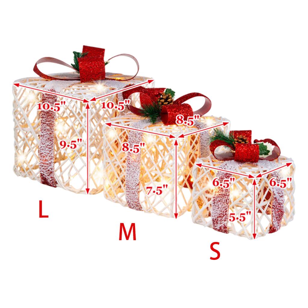 L: 10.5" x 10.5" x 9.5"  
M: 8.5" x 8.5" x 7.5"  
S: 6.5" x 6.5" x 5.5"