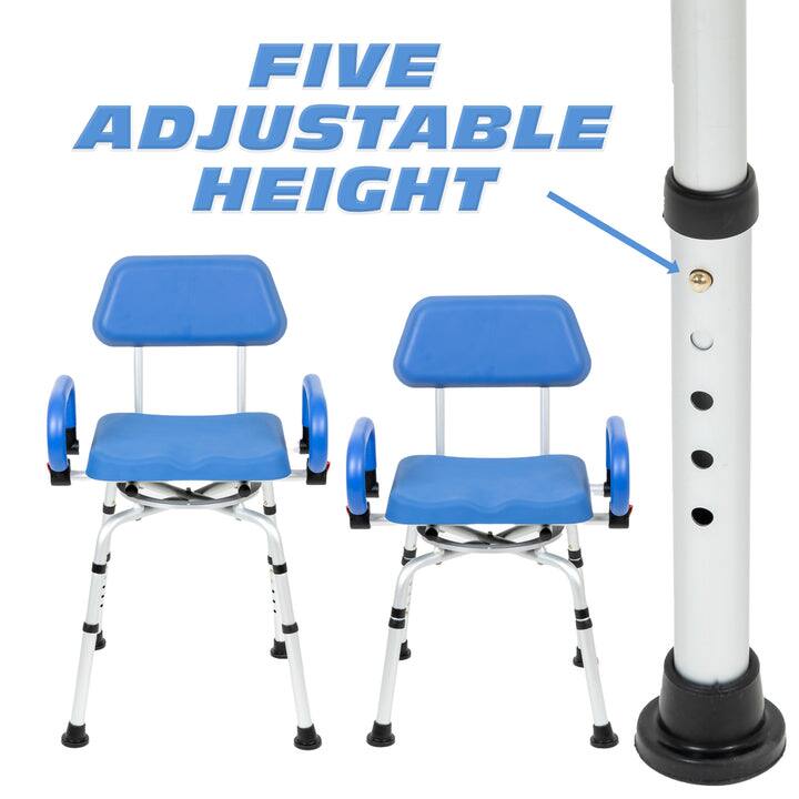 FIVE ADJUSTABLE HEIGHT