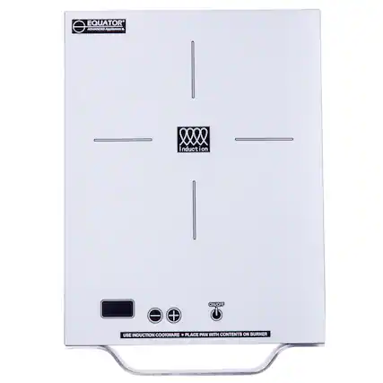 EQUATOR ADVANCED APPLIANCES
Induction
ON/OFF
USE INDUCTION COOKWARE • PLACE PAN WITH CONTENTS ON BURNER