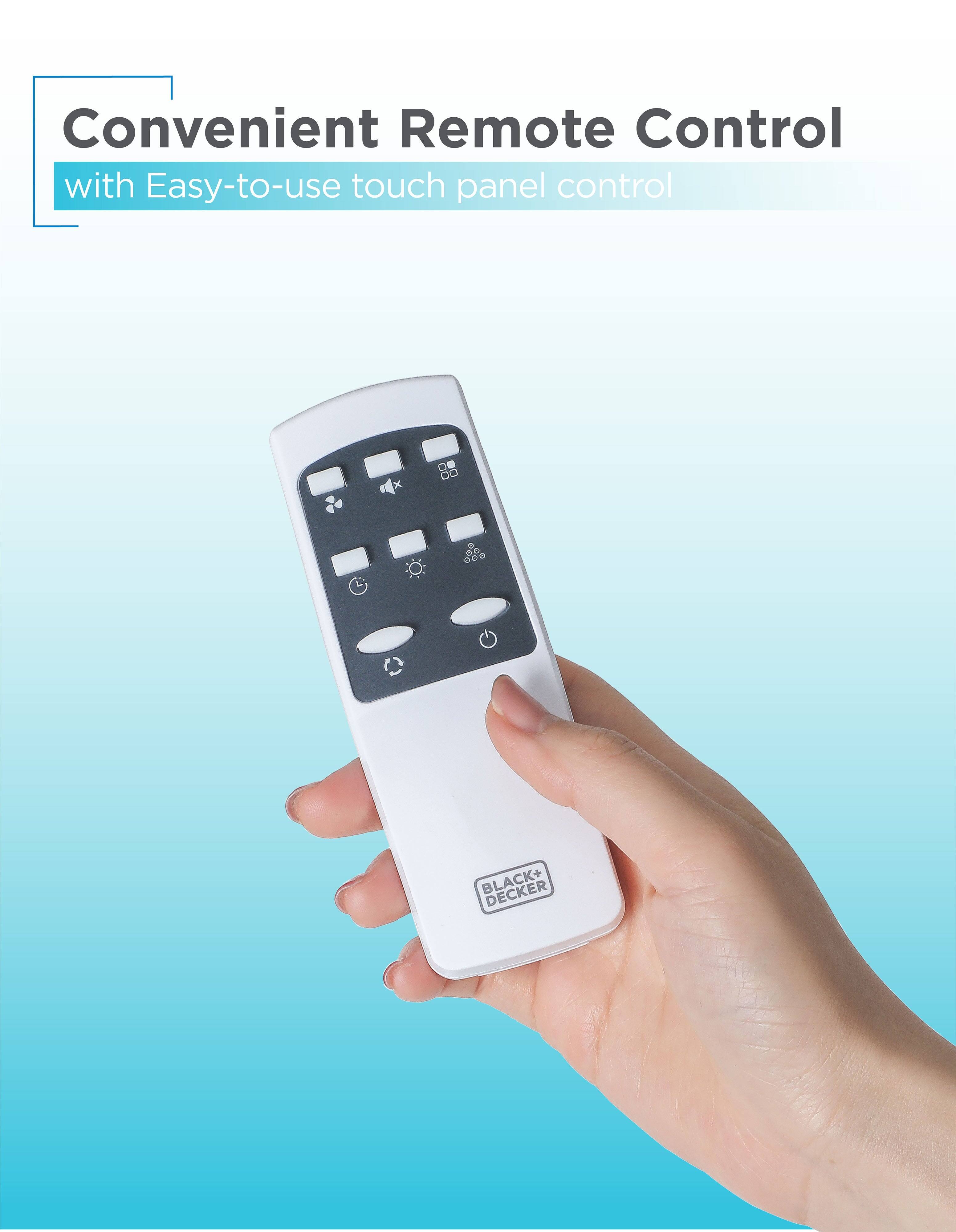 Convenient Remote Control with Easy-to-use touch panel control.