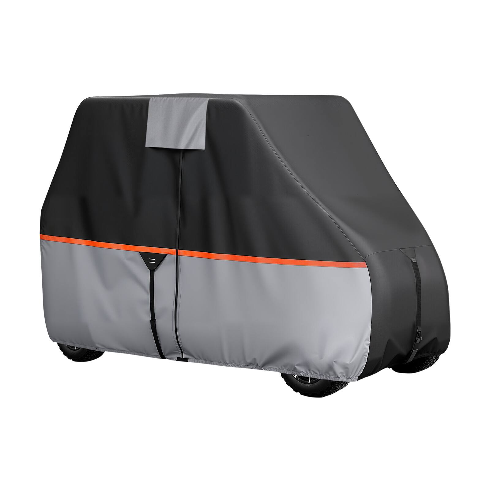 Alt View 5. VEVOR - Golf Cart Cover, Full Coverage 2+2/4 Passenger Golf Cart, 420D Waterproof Oxford Fabric Club Car Cover Fits Most Carts - Black;Grey.