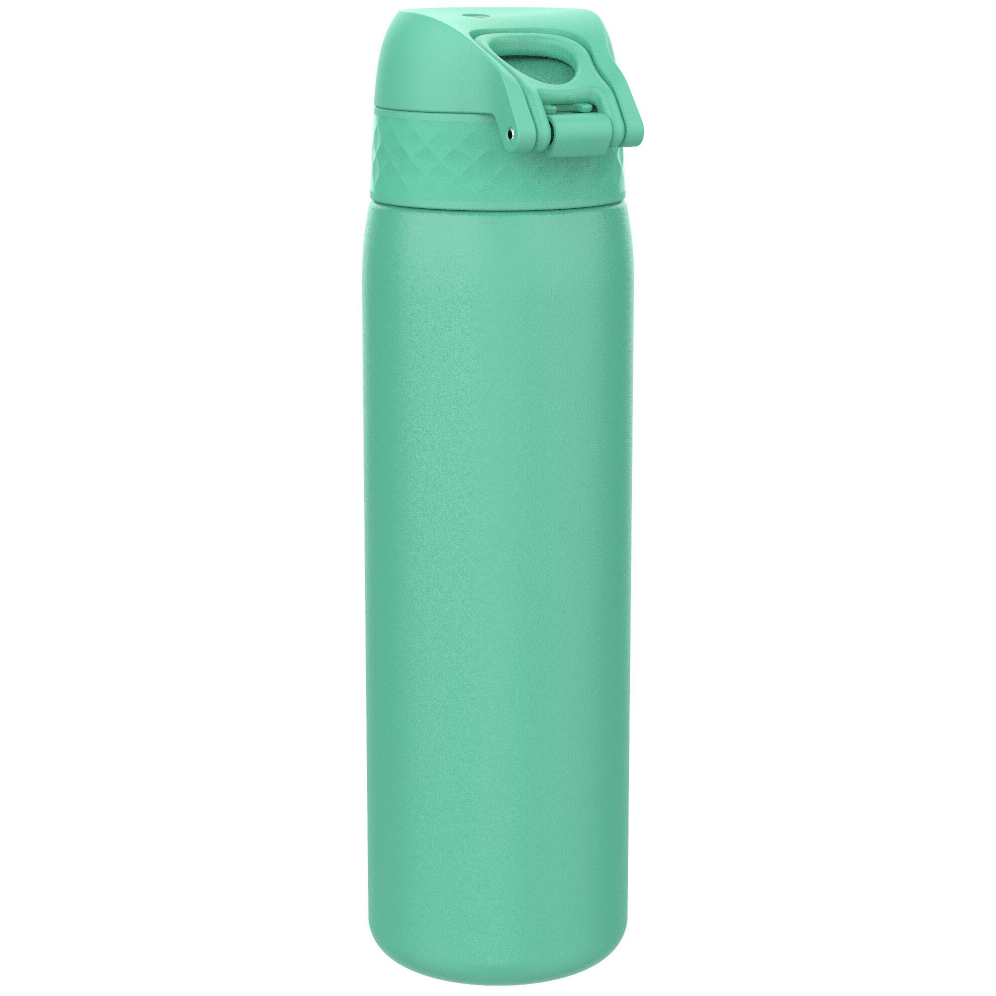 Left. Ion8 - Single Walled Stainless Steel Water Bottle - 40oz - Teal.