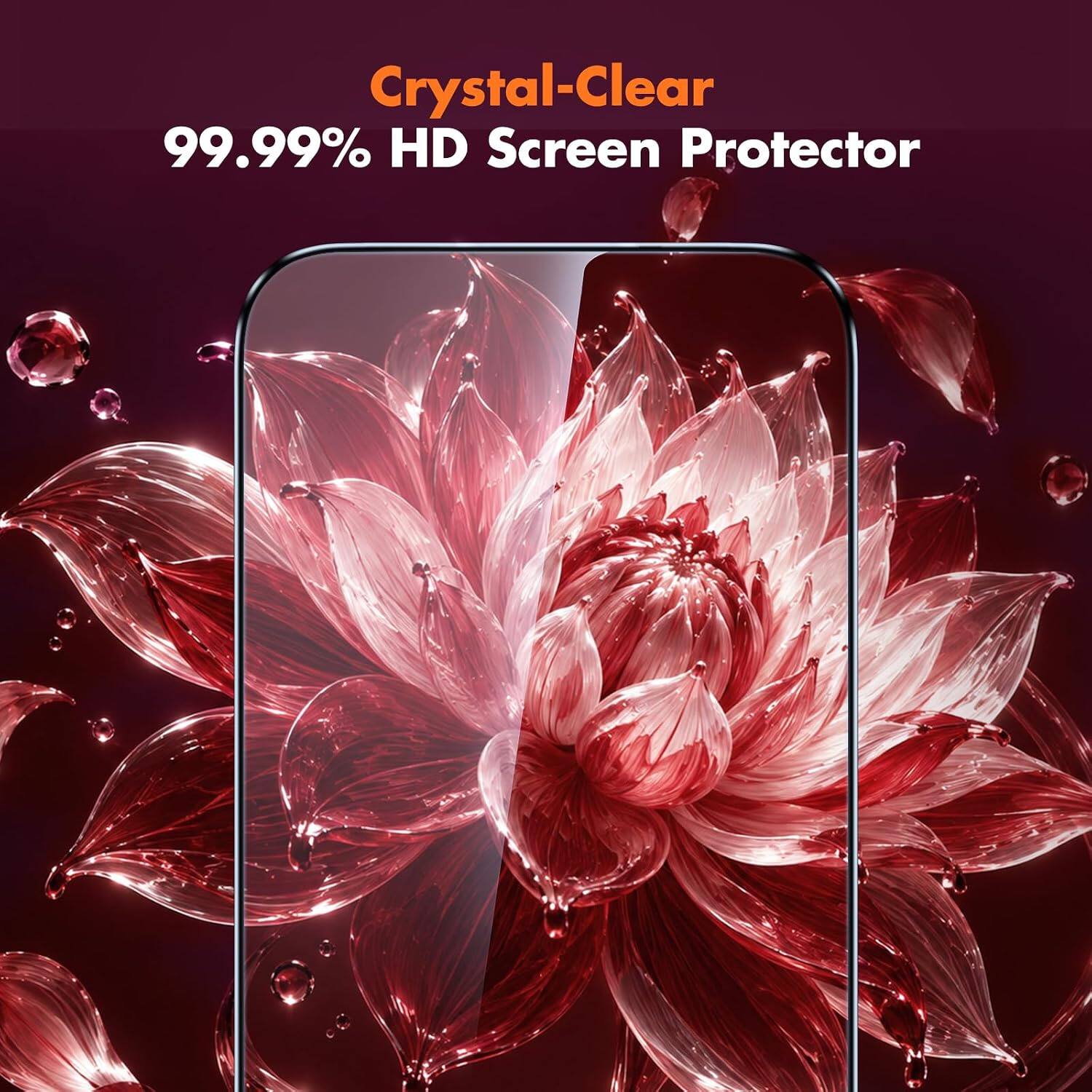 Crystal-Clear  
99.99% HD Screen Protector