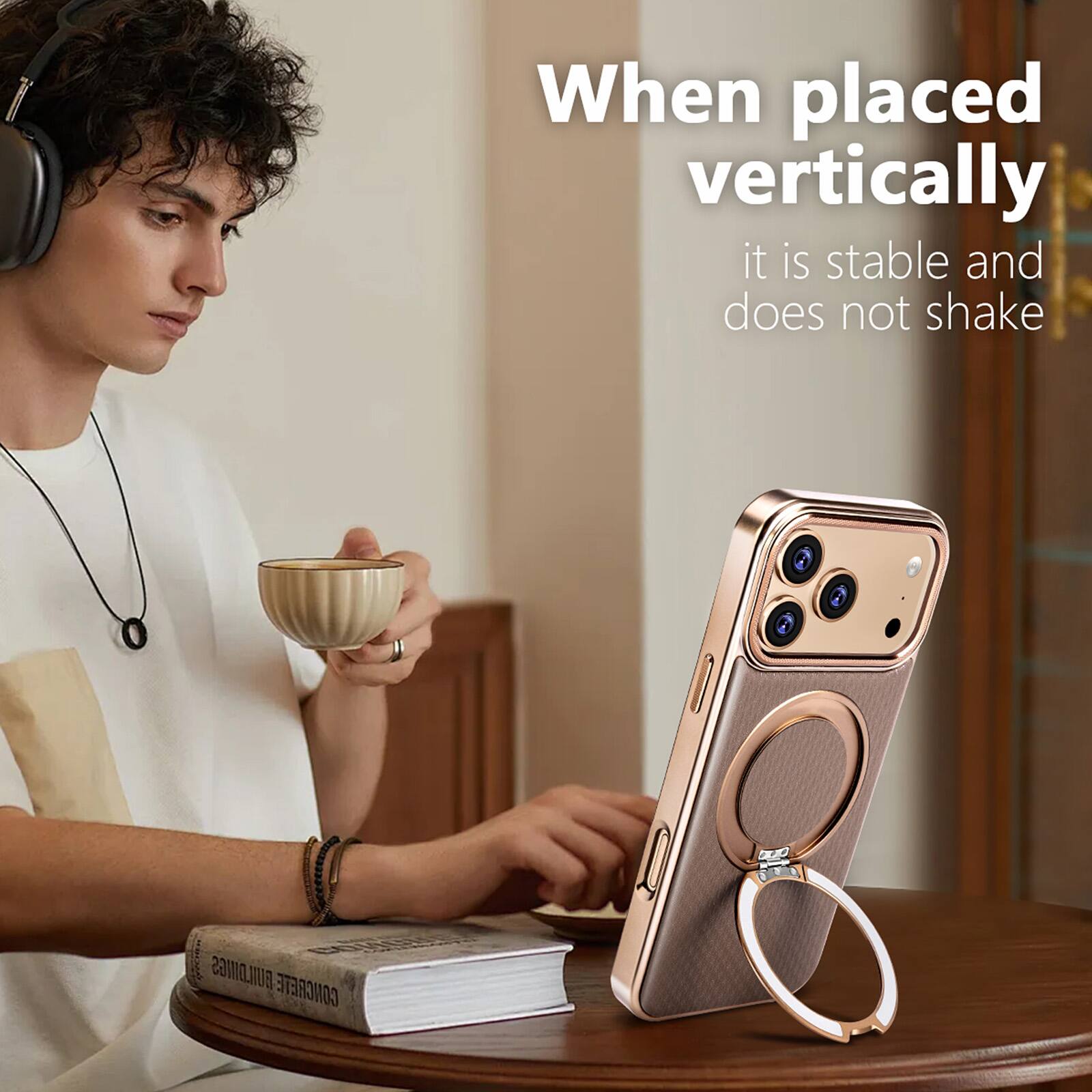 When placed vertically it is stable and does not shake