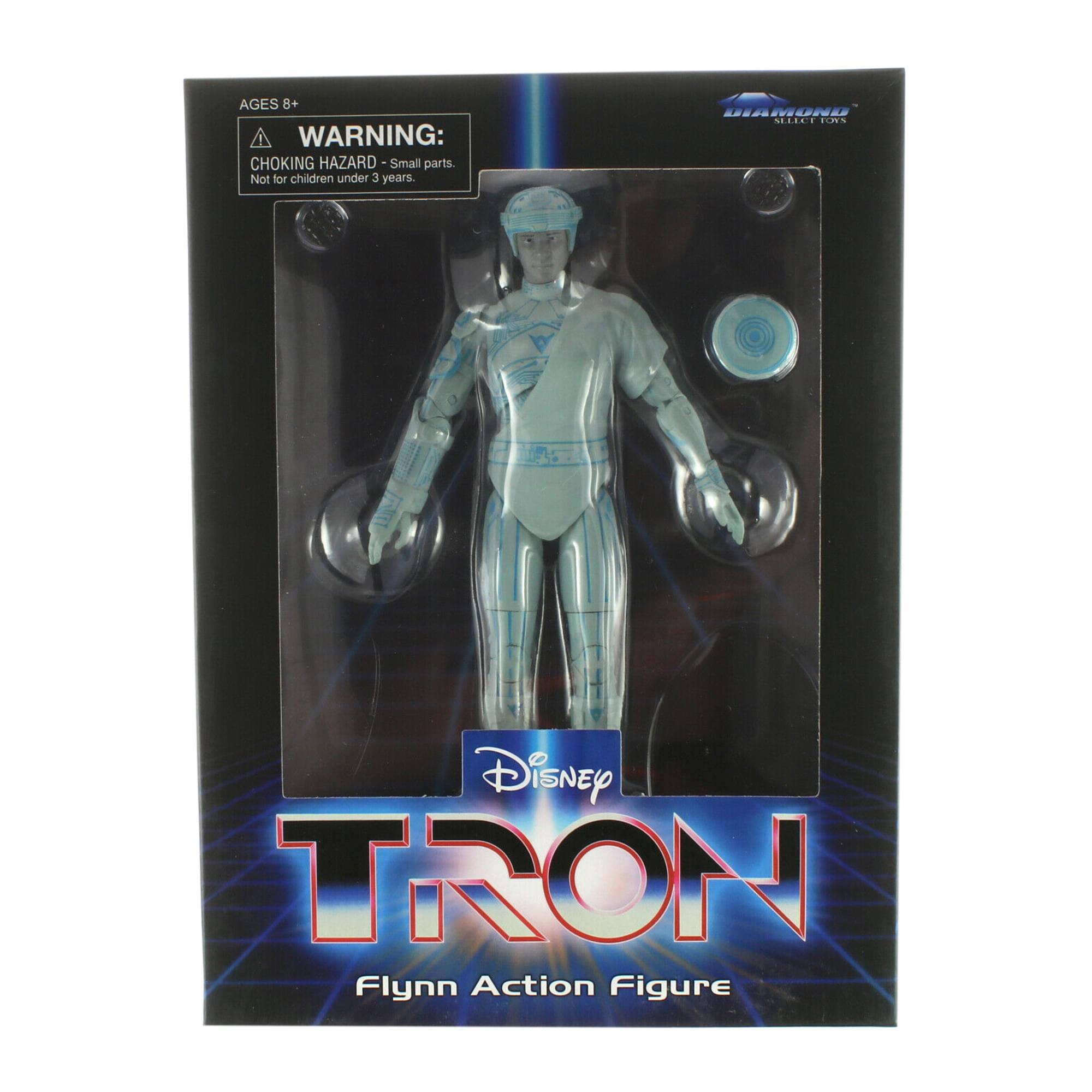 AGES 8+  
WARNING: CHOKING HAZARD - Small parts. Not for children under 3 years.  

Disney TRON  
Flynn Action Figure  

DIAMOND SELECT TOYS