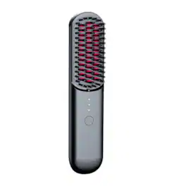 Cluzine - Cordless Negative Ion Hair Straightener Brush, 3-Temp, Keratin Coated, Anti-Scald, USB Rechargeable
