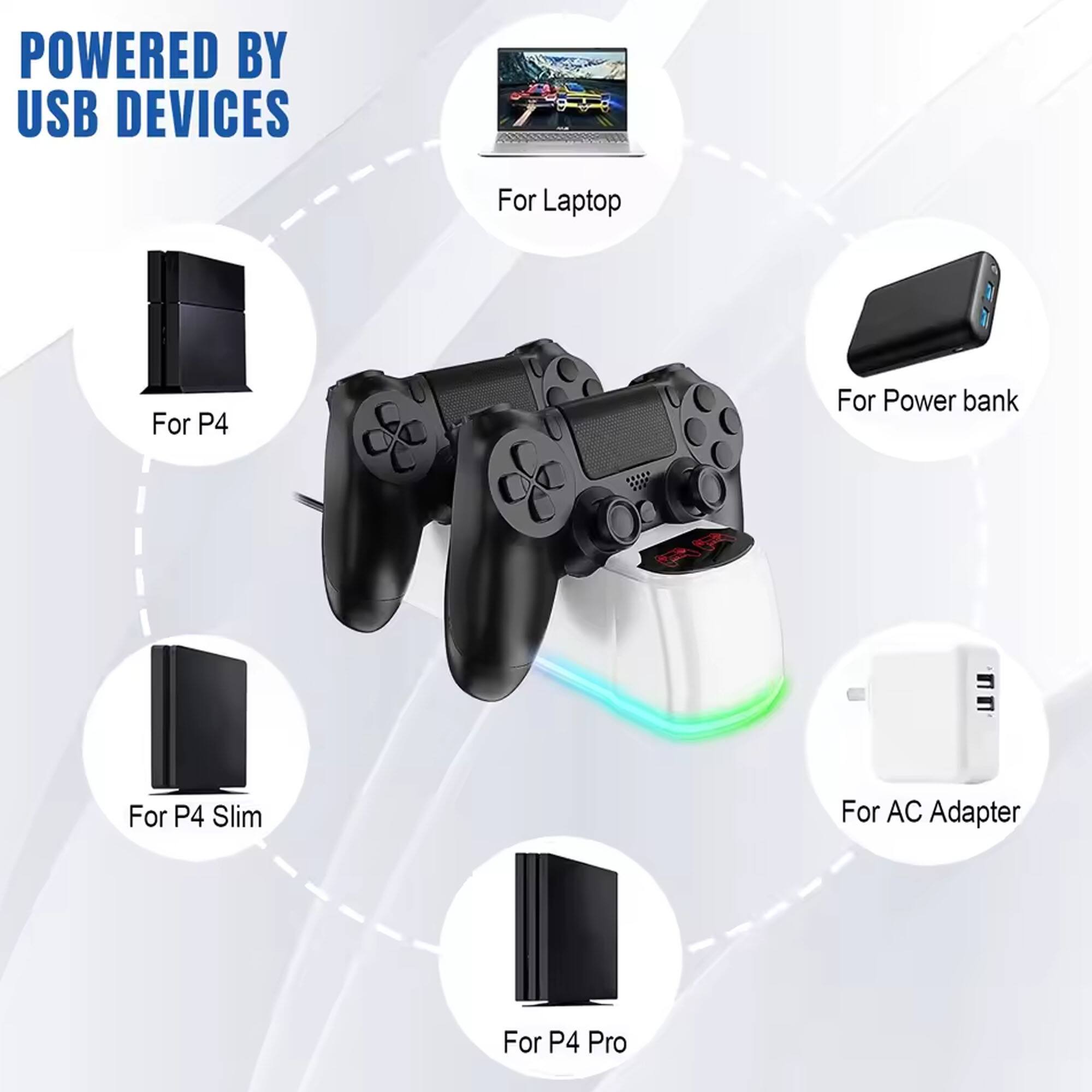 POWERED BY USB DEVICES

- For Laptop
- For P4
- For Power bank
- For P4 Slim
- For AC Adapter
- For P4 Pro