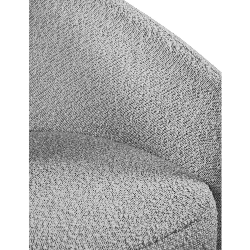 Alt View 4. Meridian Furniture - Acadia Grey Boucle Fabric Accent Chair - Grey.