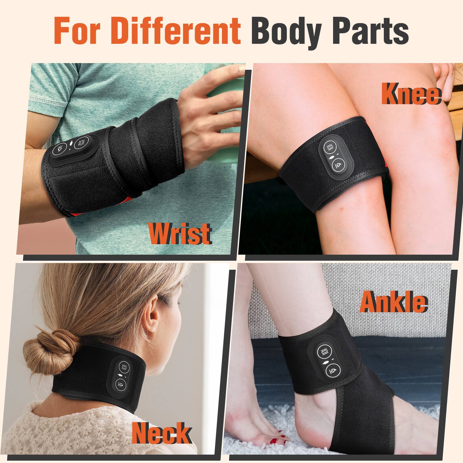 For Different Body Parts

- Wrist
- Knee
- Neck
- Ankle