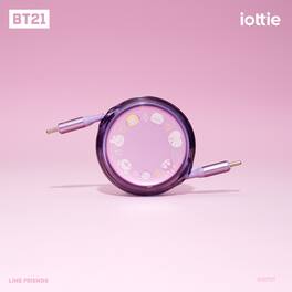 iOttie - with BT21 Retractable USB-C Fast Charging Cable - 100W Tangle-Free Charger Cord - Purple