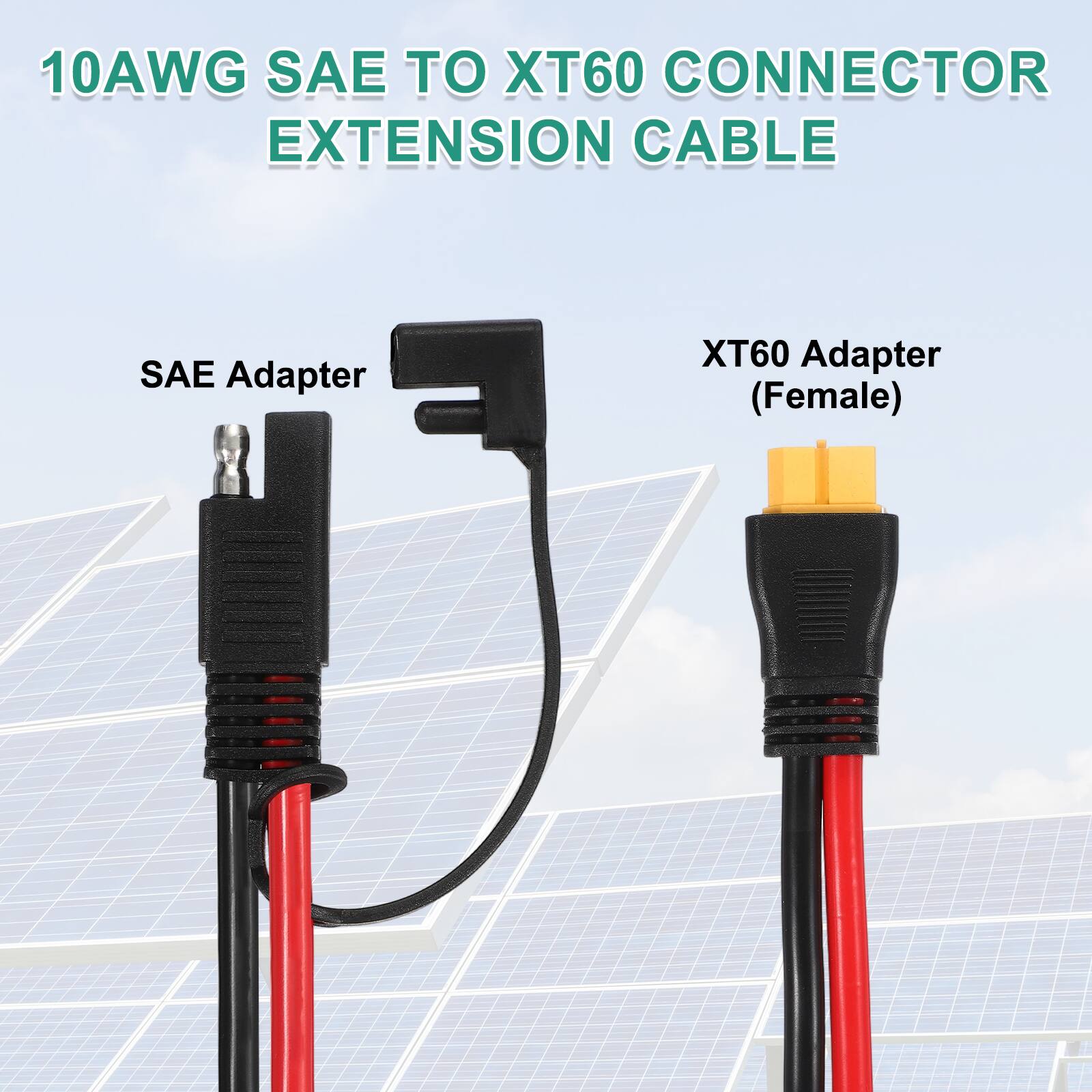 10AWG SAE TO XT60 CONNECTOR EXTENSION CABLE

SAE Adapter

XT60 Adapter (Female)