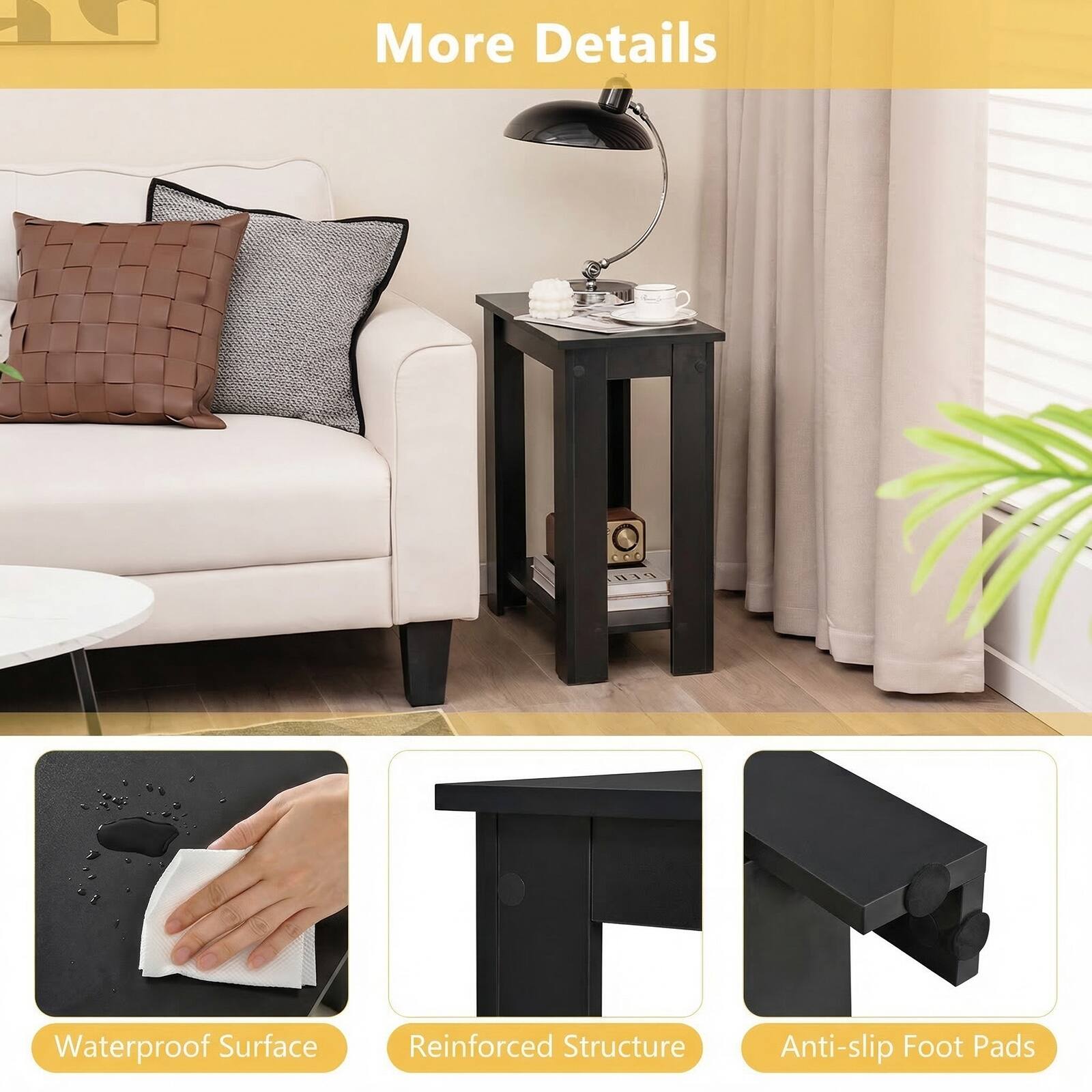 More Details

Waterproof Surface
Reinforced Structure
Anti-slip Foot Pads