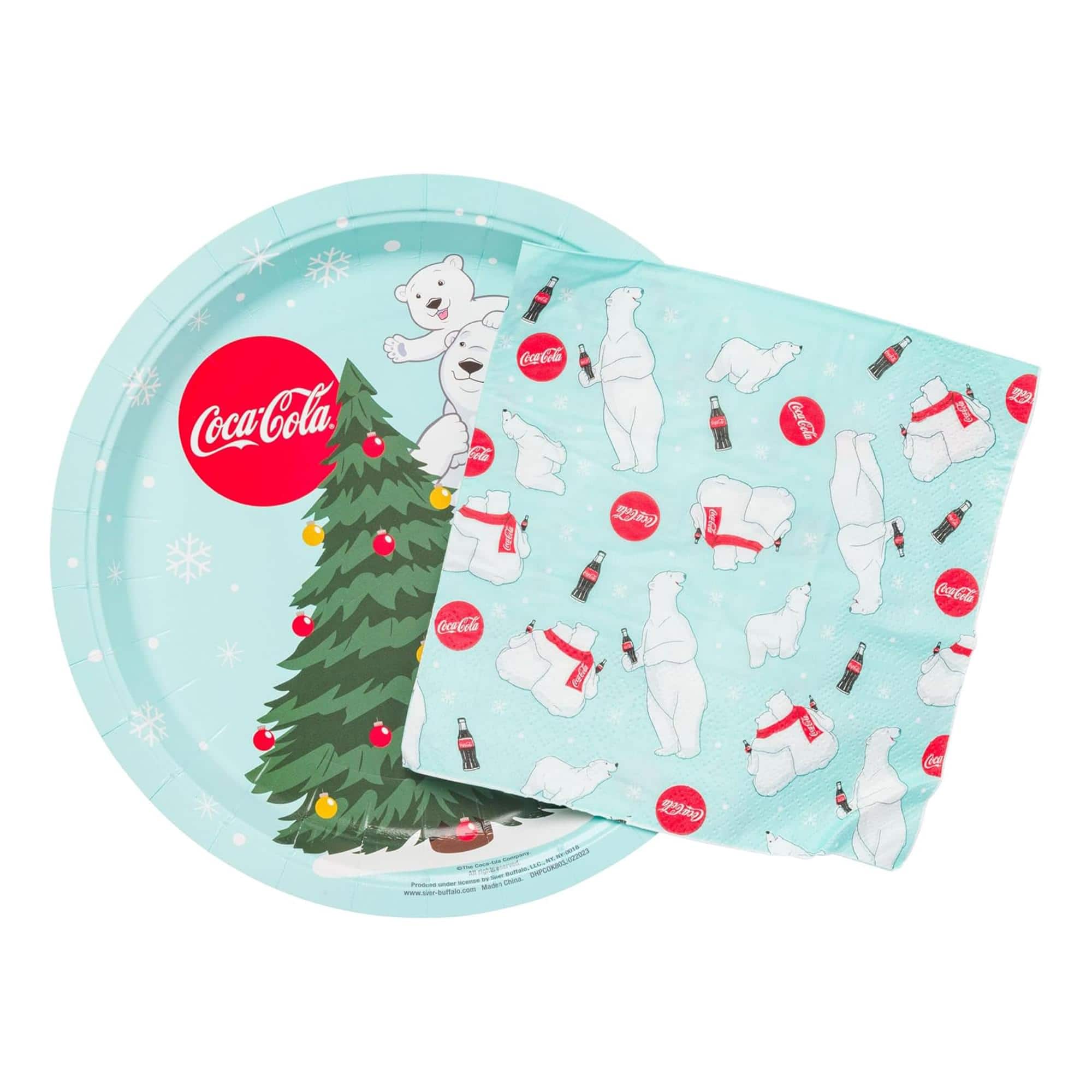 Silver Buffalo - Coca Cola Polar Bear 32-Piece Paper Napkin And Plate Party Pack - Multi-Colored price history on PriceWatchPro