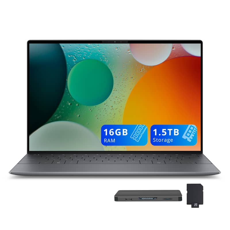 Dell - XPS 13.4" Laptop,Snapdragon X Elite,16GB LPDDR5X,512GB SSD+1TB Dock Set,Backlit Keyboard,Fingerprint,Win11 - Graphite