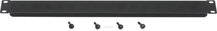Left. Gator - 1U Universal Rack Panel with 16 Knockouts, 16-Gauge Cold-Rolled Steel Construction.