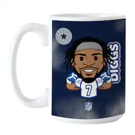 Logo Brands - Trevon Diggs Dallas Cowboys 15oz. Player Caricature Mug - Multicolor