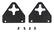 Front. Sonance - SURFACE MOUNT BRACKET HALF-RACK KIT - Wall Mounting Half-Rack Kit - 1U (Each) - Black.