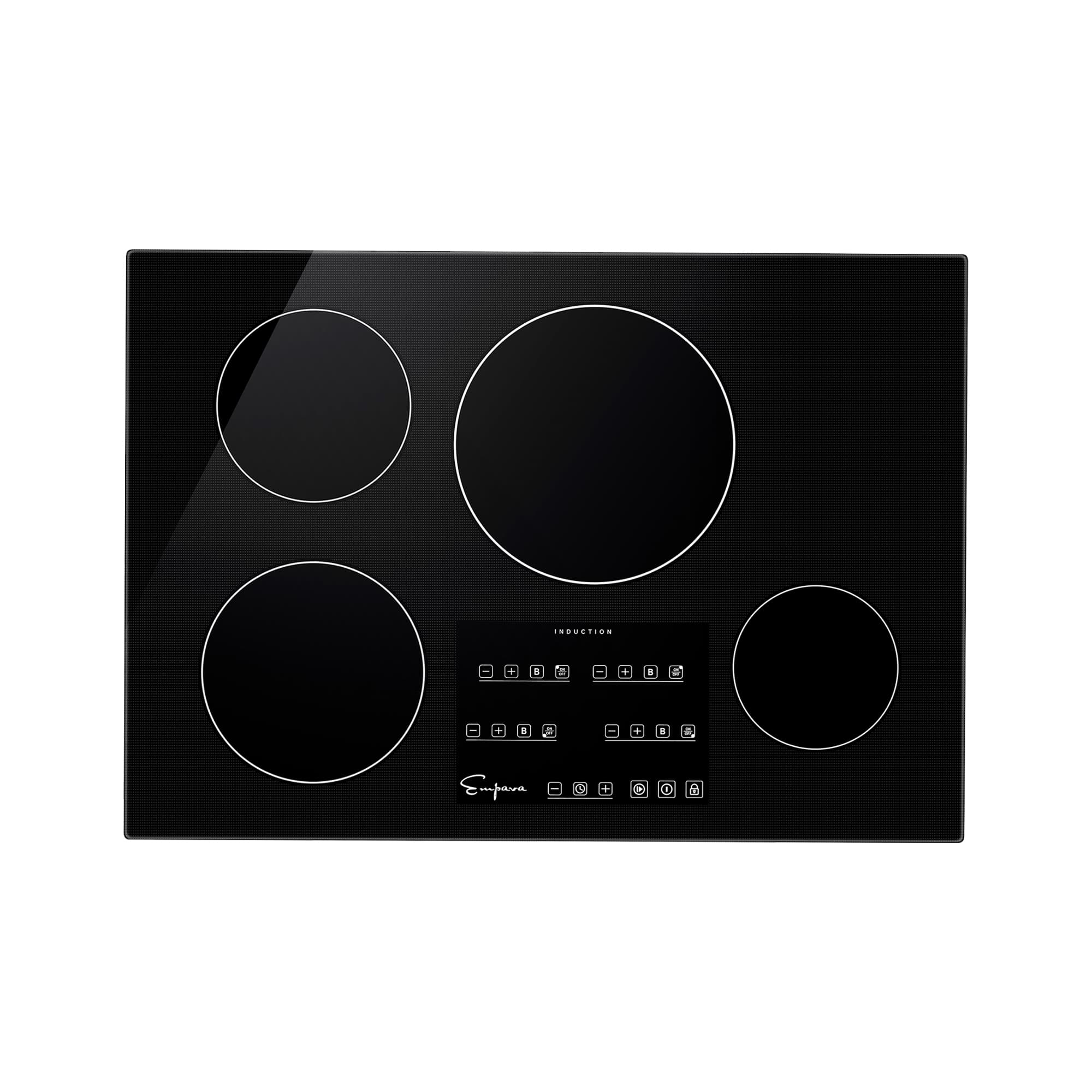 Empava - 30 in. Electric Stove Induction Cooktop with 4 Power Boost Burners - Black